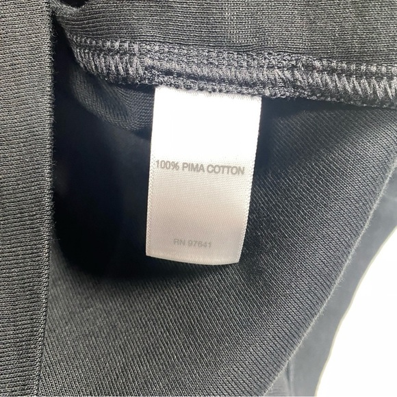 J. Jill Perfect Pima 3/4 Sleeve Seamed Tee Black Size XL Scoop Neck - Picture 5 of 6